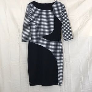 Black and white checkered dress